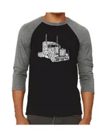 La Pop Art Keep on Trucking Men's Raglan Word T-shirt