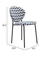 Zuo Clyde Geometric Dining Chair, Set of 2