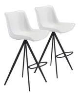 Zuo Aki Bar Chair, Set of 2