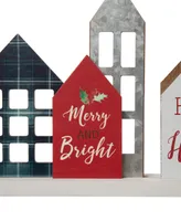 Glitzhome Metal and Wooden Christmas House Decor