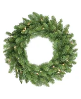 Northlight Pre-Lit Eastern Pine Artificial Christmas Wreath-Clear Lights