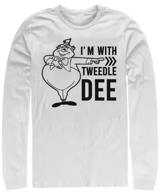 Fifth Sun Alice in Wonderland Tweedle Dee Men's Long Sleeve Crew Neck T-shirt