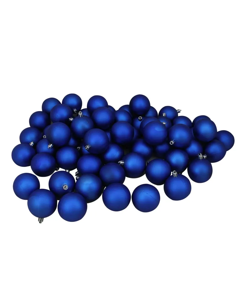 Northlight 60 Count Shatterproof Matte Christmas Ball Ornaments