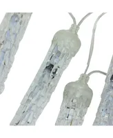 Northlight Transparent Dripping Icicle Snowfall Christmas Light Tubes