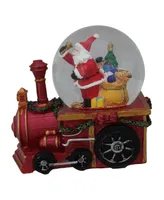 Northlight Santa Claus with Sack of Gifts On A Train Christmas Glitter Snow Globe