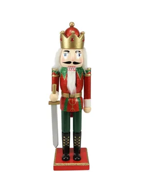 Northligh Glitter Nutcracker King with Sword Christmas Tabletop Figuirine