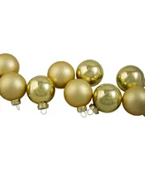 Northlight 10 Count Shiny and Matte Champagne Glass Ball Christmas Ornaments