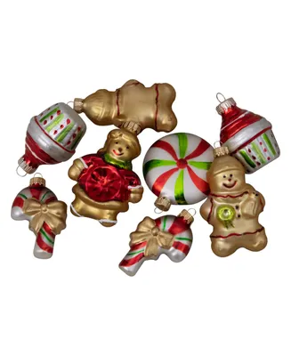 Northlight Pack Of Gingerbread Men with Sweet Treats Christmas Ornaments