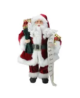 Northlight Santa Claus with Naughty or Nice List and Bag Of Presents Christmas Figure