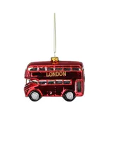 Northlight Double Decker "London" Tour Bus Christmas Glass Ornament