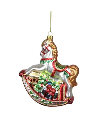 Northlight Traditional Rocking Horse with Gifts Christmas Ornament