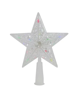 Northlight Lighted Clear Crystal Jeweled Star Christmas Tree Topper