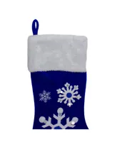 Northlight Velveteen Embroider Christmas Stocking