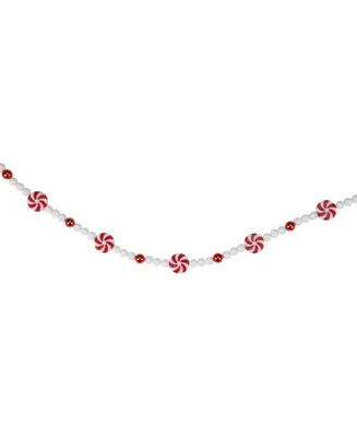 Northlight Unlit and Peppermint Candy Beaded Artificial Christmas Garland