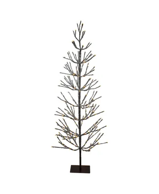 Northlight Pre-Lit Led Artificial Christmas Tree with Icicle Lights