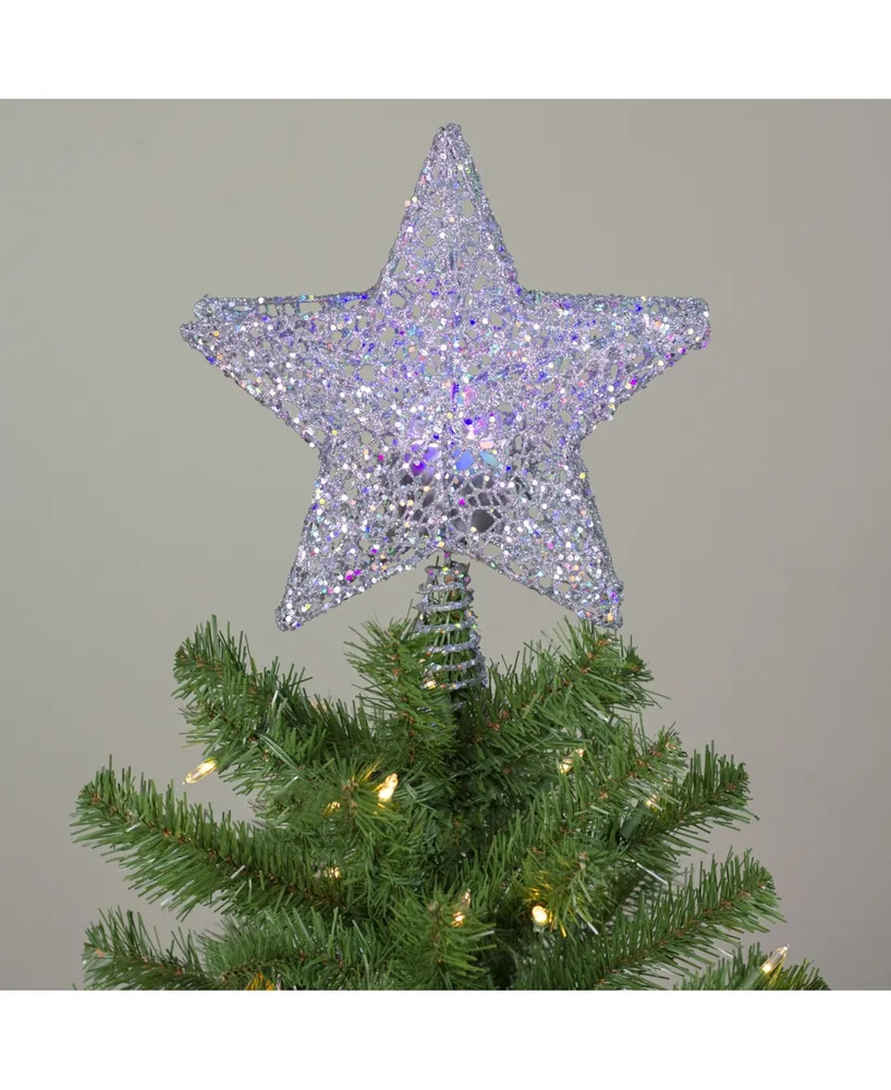 Northlight Lighted Star with Rotating Projector Christmas Tree Topper