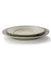 Elama Round Stoneware 16 Piece Dinnerware Set, Service for 4