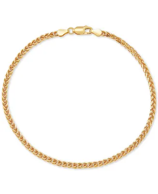 Giani Bernini Wheat Link Ankle Bracelet in 18k Gold-Plated Sterling Silver or Sterling Silver, Created for Macy's