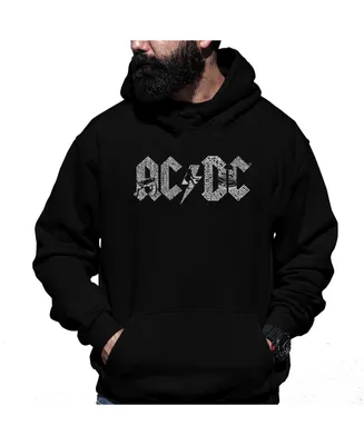 La Pop Art Men's Ac/Dc Word Hooded Sweatshirt
