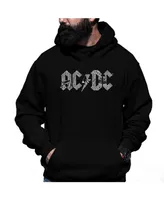 La Pop Art Men's Ac/Dc Word Hooded Sweatshirt