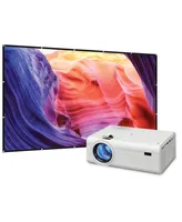 Gpx Mini Projector with Bluetooth and Projection Screen, PJ308VP