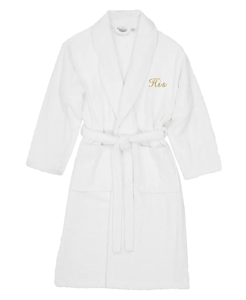 Linum Home Turkish Cotton Embroidered His Terry Bathrobe