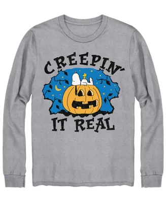 Hybrid Men's Creepin It Real Cookie Monster Halloween Long Sleeve T-shirt
