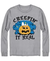 Hybrid Men's Creepin It Real Cookie Monster Halloween Long Sleeve T-shirt