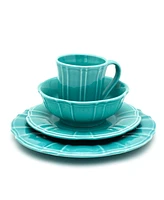 Euro Ceramica Chloe 16 Pc. Dinnerware Set, Service for 4