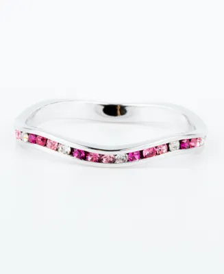 Crystal Stackable ring Sterling Silver