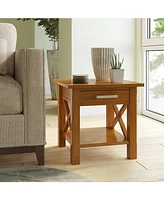 Simpli Home Kitchener Solid Wood End Table