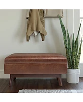 Owen Mid Century Modern Rectangle Small Rectangular Storage Ottoman