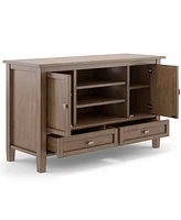 Simpli Home Warm Shaker Solid Wood Tv Media Stand