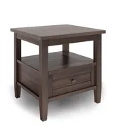 Simpli Home Warm Shaker Solid Wood End Table