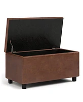 Cosmopolitan Contemporary Rectangle Storage Ottoman