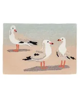 Liora Manne' Frontporch Gulls Sand 2'6" x 4' Outdoor Area Rug