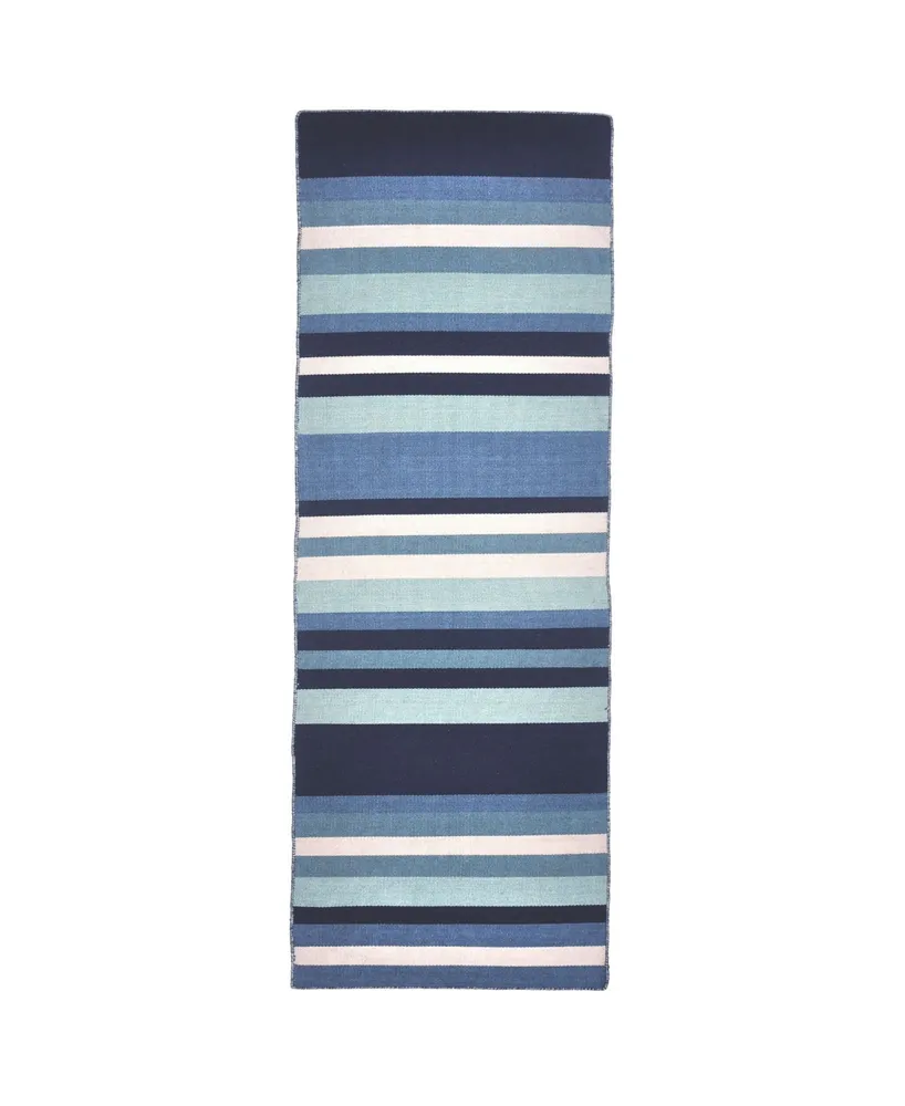 Liora Manne' Sorrento Tribeca Blue 2' x 8' Runner Rug