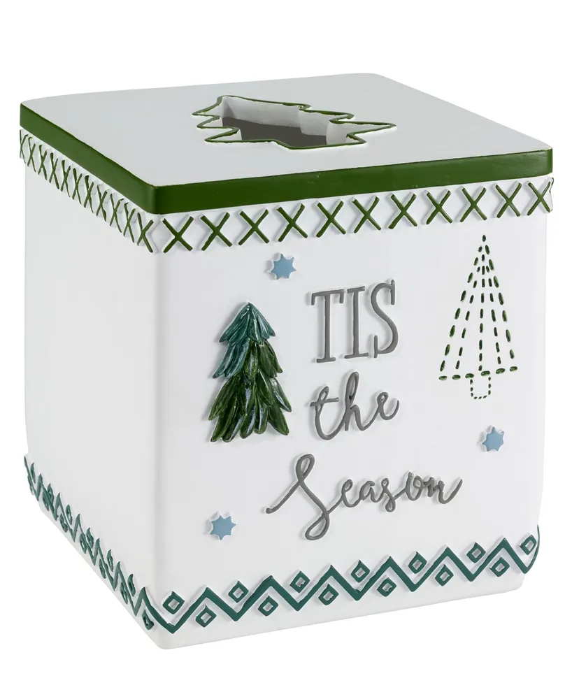 Avanti Christmas Trees Holiday Resin Tissue Box Cover