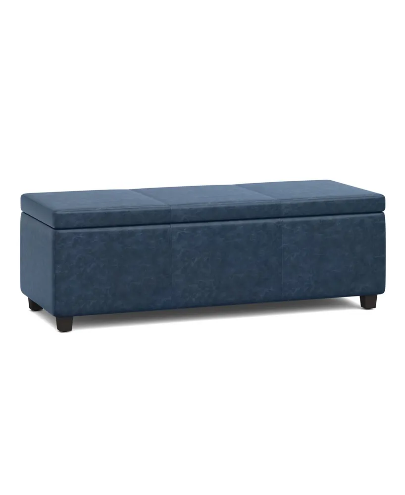 Avalon Contemporary Rectangle Storage Ottoman Bench