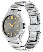 Movado Men's Swiss Se Gold Pvd & Stainless Steel Bracelet Watch 41mm