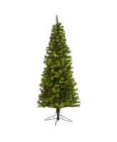 Nearly Natural Valley Pine Artificial Christmas Tree with 300 Warm Led Lights and 579 Bendable Branches