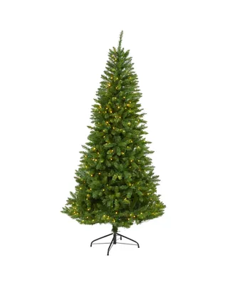 Nearly Natural Valley Fir Artificial Christmas Tree with 350 Clear Led Lights 1125 Bendable Branches