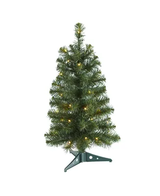 Nearly Natural Artificial Christmas Tree with 35 Led Lights and 72 Bendable Branches