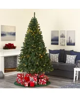 Nearly Natural Northern Tip Pine Artificial Christmas Tree with 400 Clear Led Lights