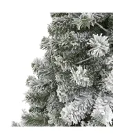 Nearly Natural Flocked West Virginia Fir Artificial Christmas Tree