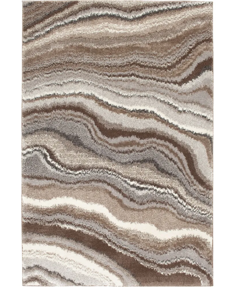 Portland Textiles Urban Exposure Arette Gray 7'10" x 9'10" Area Rug