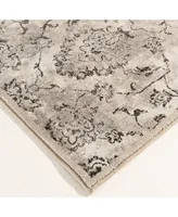 Portland Textiles Alexia Tago Silver 2' x 7' Runner Rug