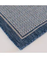 Portland Textiles Palermo Dunedin Blue 5'3" x 7'7" Outdoor Area Rug