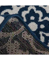 Portland Textiles Tropicana Mcbee Blue 6'7" x 9'6" Outdoor Area Rug