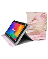 Linsay New 10.1" Tablet with Pink Glaze Marble Case with Super Screen 1280x800 Ips Quad Core 2GB Ram 64GB Android 13